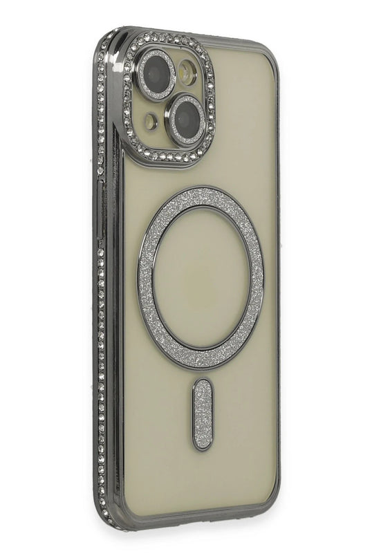 iPhone 13 Joke Simli Magneticsafe Kılıf - Gri