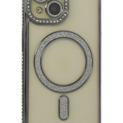 iPhone 13 Joke Simli Magneticsafe Kılıf - Gri 2