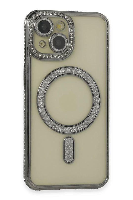 iPhone 13 Joke Simli Magneticsafe Kılıf - Gri 2