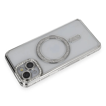 iPhone 13 Joke Simli Magneticsafe Kılıf - Gümüş 2