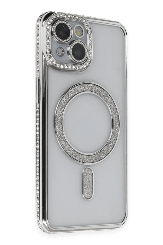 iPhone 13 Joke Simli Magneticsafe Kılıf - Gümüş