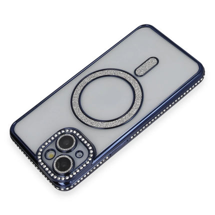 iPhone 13 Joke Simli Magneticsafe Kılıf - Lacivert 2
