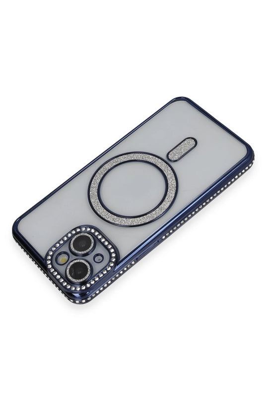 iPhone 13 Joke Simli Magneticsafe Kılıf - Lacivert 2