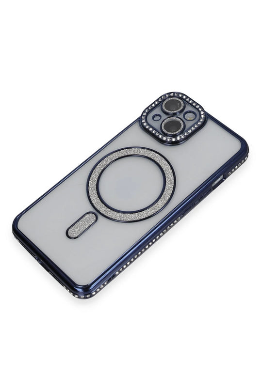 iPhone 13 Joke Simli Magneticsafe Kılıf - Lacivert 3
