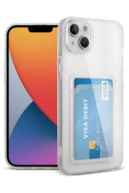 iPhone 13 Kart Şeffaf Silikon Kılıf