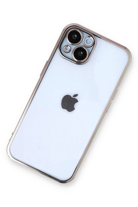 iPhone 13 Razer Lensli Silikon Kılıf - Gold 3