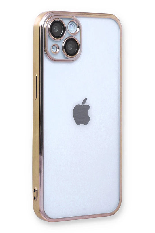 iPhone 13 Razer Lensli Silikon Kılıf - Gold 2