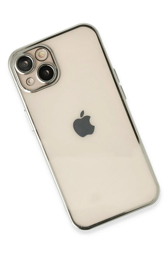 iPhone 13 Razer Lensli Silikon Kılıf - Gümüş 3