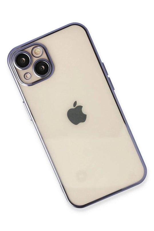 iPhone 13 Razer Lensli Silikon Kılıf - Mor 3