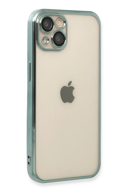 iPhone 13 Razer Lensli Silikon Kılıf - Yeşil 3