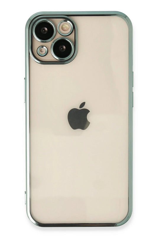 iPhone 13 Razer Lensli Silikon Kılıf - Yeşil