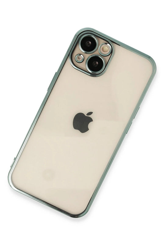 iPhone 13 Razer Lensli Silikon Kılıf - Yeşil 2