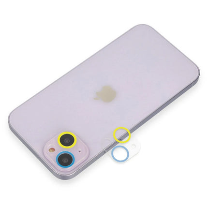 iPhone 13 Mini Renkli Kamera Lens Koruma Cam - Sarı 2
