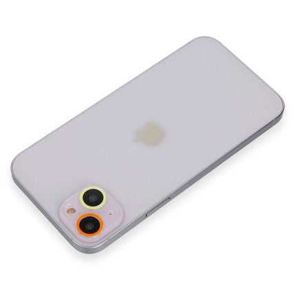 iPhone 13 Mini Renkli Kamera Lens Koruma Cam - Sarı 2