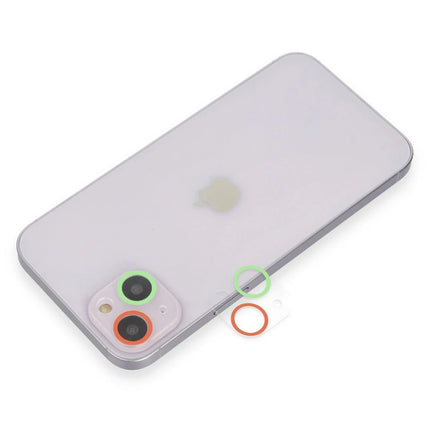 iPhone 13 Mini Renkli Kamera Lens Koruma Cam - Yeşil