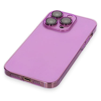 iPhone 13 Pro Armada Lensli Kapak Kılıf - Mor 4