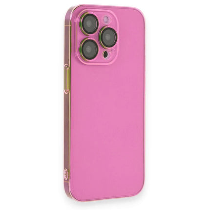 iPhone 13 Pro Armada Lensli Kapak Kılıf - Pembe