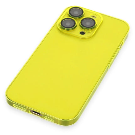iPhone 13 Pro Armada Lensli Kapak Kılıf - Sarı 4
