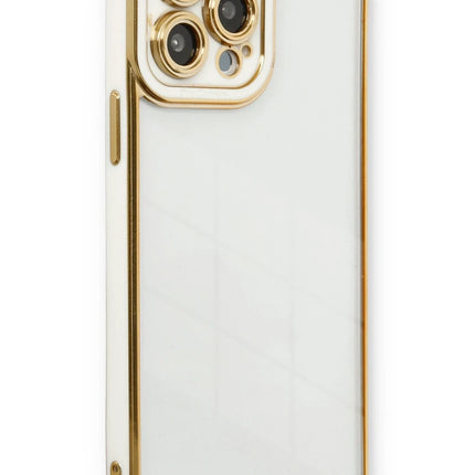 iPhone 13 Pro Liva Lens Silikon Kılıf - Beyaz