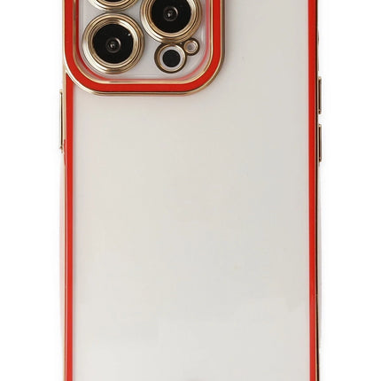 iPhone 13 Pro Liva Lens Silikon Kılıf - Kırmızı 2