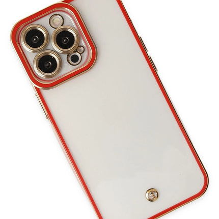 iPhone 13 Pro Liva Lens Silikon Kılıf - Kırmızı 3