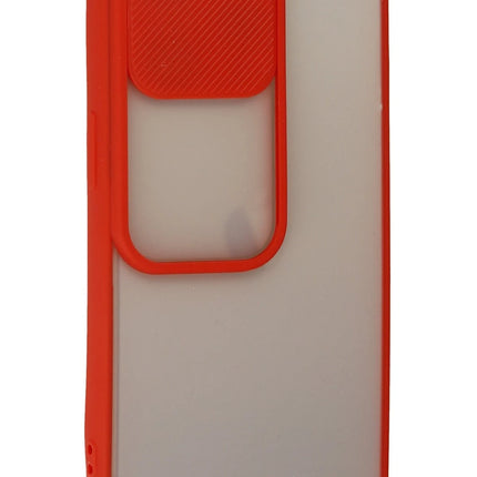 iPhone 13 Pro Palm Buzlu Kamera Sürgülü Silikon Kılıf - Kırmızı 2