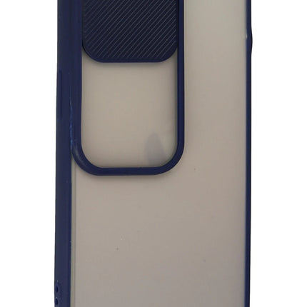 iPhone 13 Pro Palm Buzlu Kamera Sürgülü Silikon Kılıf - Lacivert 2