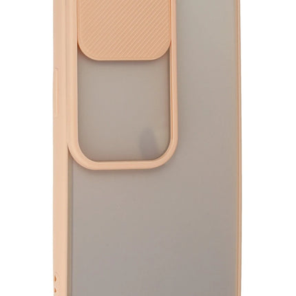 iPhone 13 Pro Palm Buzlu Kamera Sürgülü Silikon Kılıf - Pembe 2