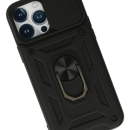 iPhone 13 Pro Pars Lens Yüzüklü Silikon Kılıf - Siyah 3
