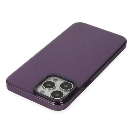 iPhone 13 Pro Max Anka PC Sert Metal Kapak Kılıf - Mor 3