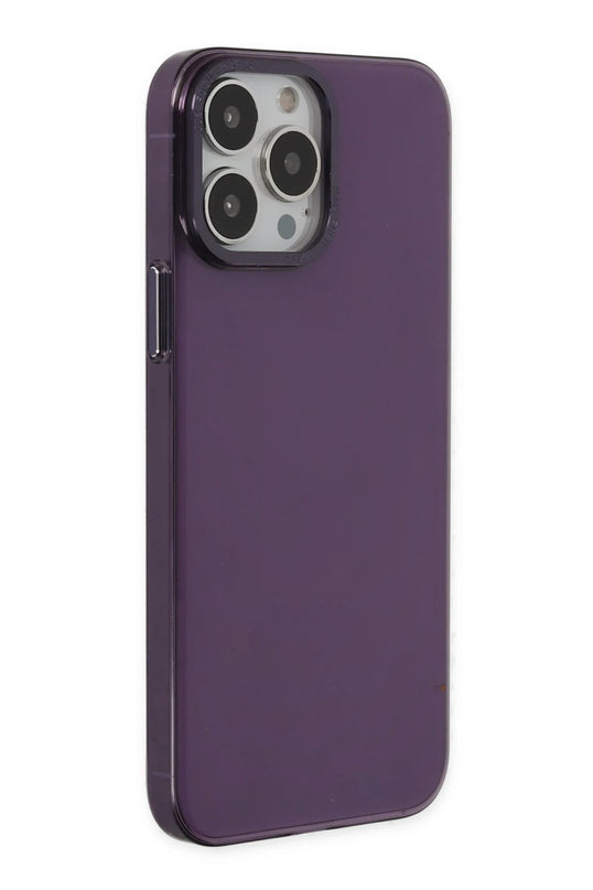 iPhone 13 Pro Max Anka PC Sert Metal Kapak Kılıf - Mor 2