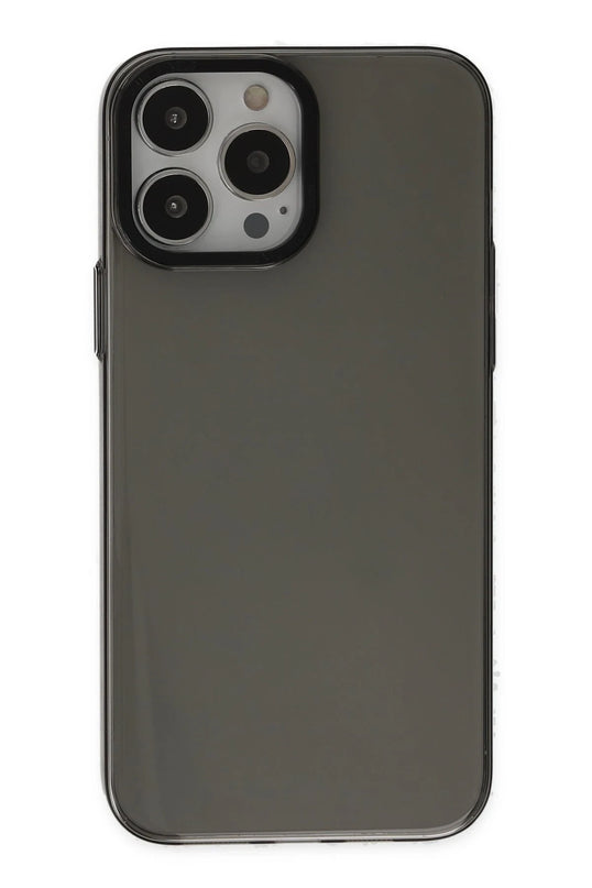 iPhone 13 Pro Max Anka PC Sert Metal Kapak Kılıf - Siyah