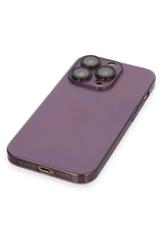 iPhone 13 Pro Max Armada Lensli Kapak Kılıf - Derin Mor 4