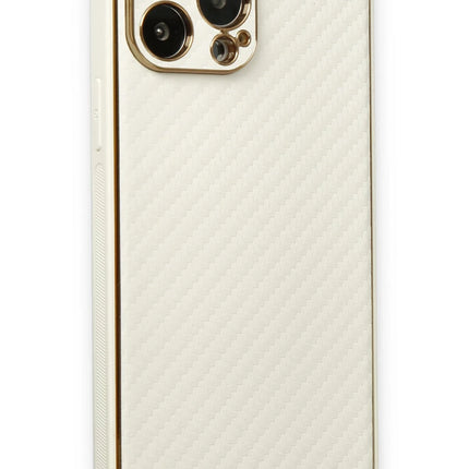iPhone 13 Pro Max Coco Karbon Silikon Kılıf - Beyaz 3