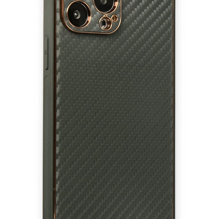 iPhone 13 Pro Max Coco Karbon Silikon Kılıf - Füme 3