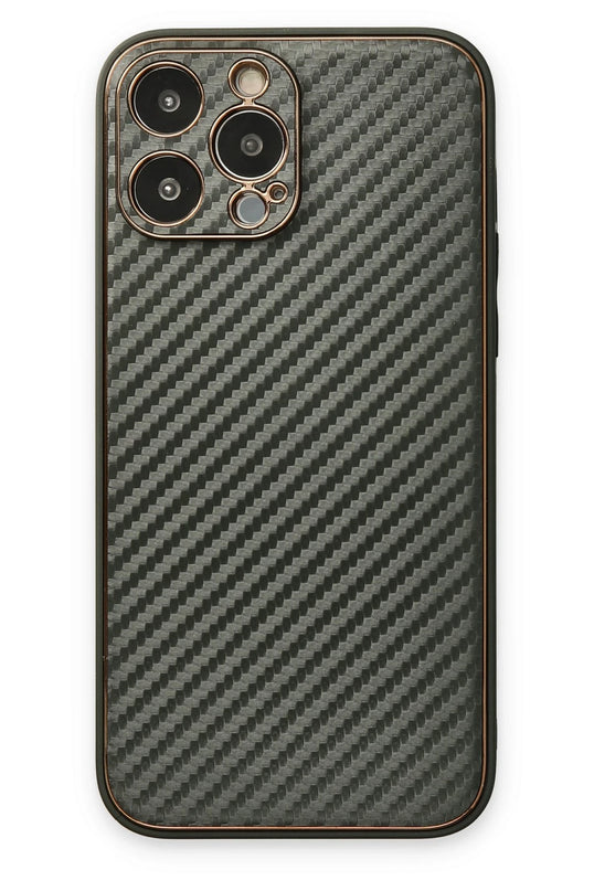 iPhone 13 Pro Max Coco Karbon Silikon Kılıf - Füme