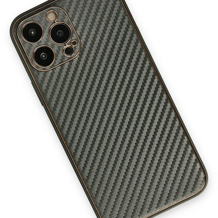 iPhone 13 Pro Max Coco Karbon Silikon Kılıf - Füme 2
