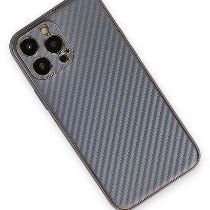 iPhone 13 Pro Max Coco Karbon Silikon Kılıf - Gri 3