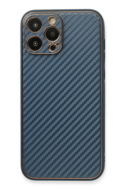 iPhone 13 Pro Max Coco Karbon Silikon Kılıf - Mavi