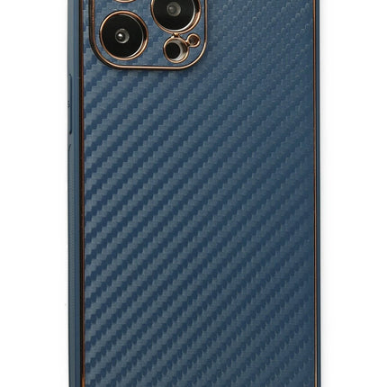 iPhone 13 Pro Max Coco Karbon Silikon Kılıf - Mavi 2