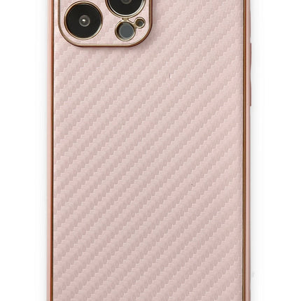 iPhone 13 Pro Max Coco Karbon Silikon Kılıf - Pembe
