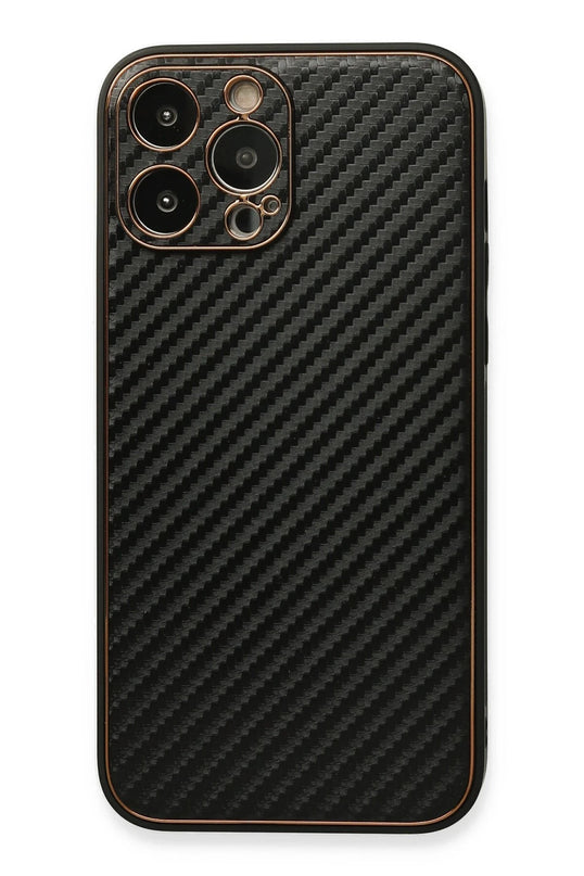 iPhone 13 Pro Max Coco Karbon Silikon Kılıf - Siyah