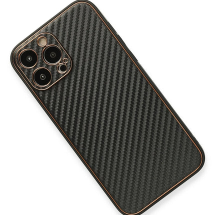 iPhone 13 Pro Max Coco Karbon Silikon Kılıf - Siyah 3