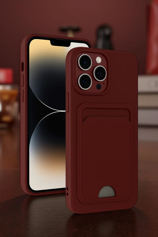 iPhone 13 Pro Max Kelvin Kartvizitli Silikon Kılıf - Kırmızı 2