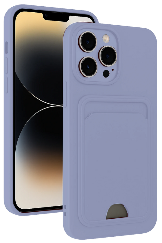 iPhone 13 Pro Max Kelvin Kartvizitli Silikon Kılıf - Lila
