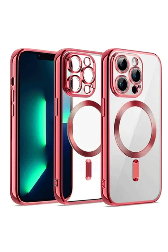 iPhone 13 Pro Max Kross Magneticsafe Kapak Kılıf - Kırmızı