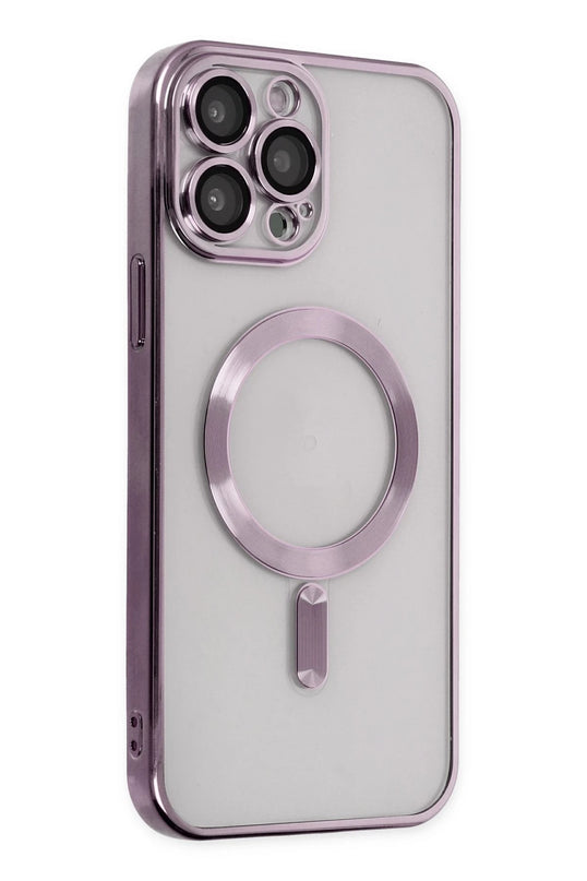 iPhone 13 Pro Max Kross Magneticsafe Kapak Kılıf - Mor 3