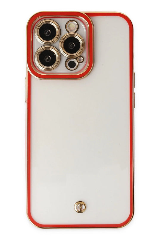 iPhone 13 Pro Max Liva Lens Silikon Kılıf - Kırmızı 2