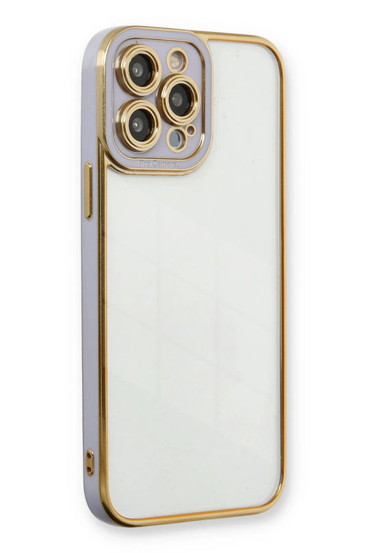 iPhone 13 Pro Max Liva Lens Silikon Kılıf - Lila