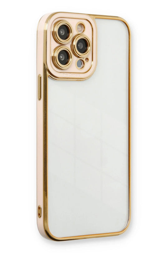 iPhone 13 Pro Max Liva Lens Silikon Kılıf - Pudra
